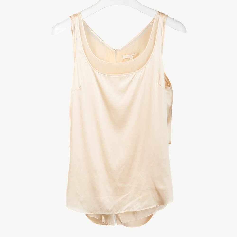 Zac Posen Layered Blush Silk Sleeveless Blouse
